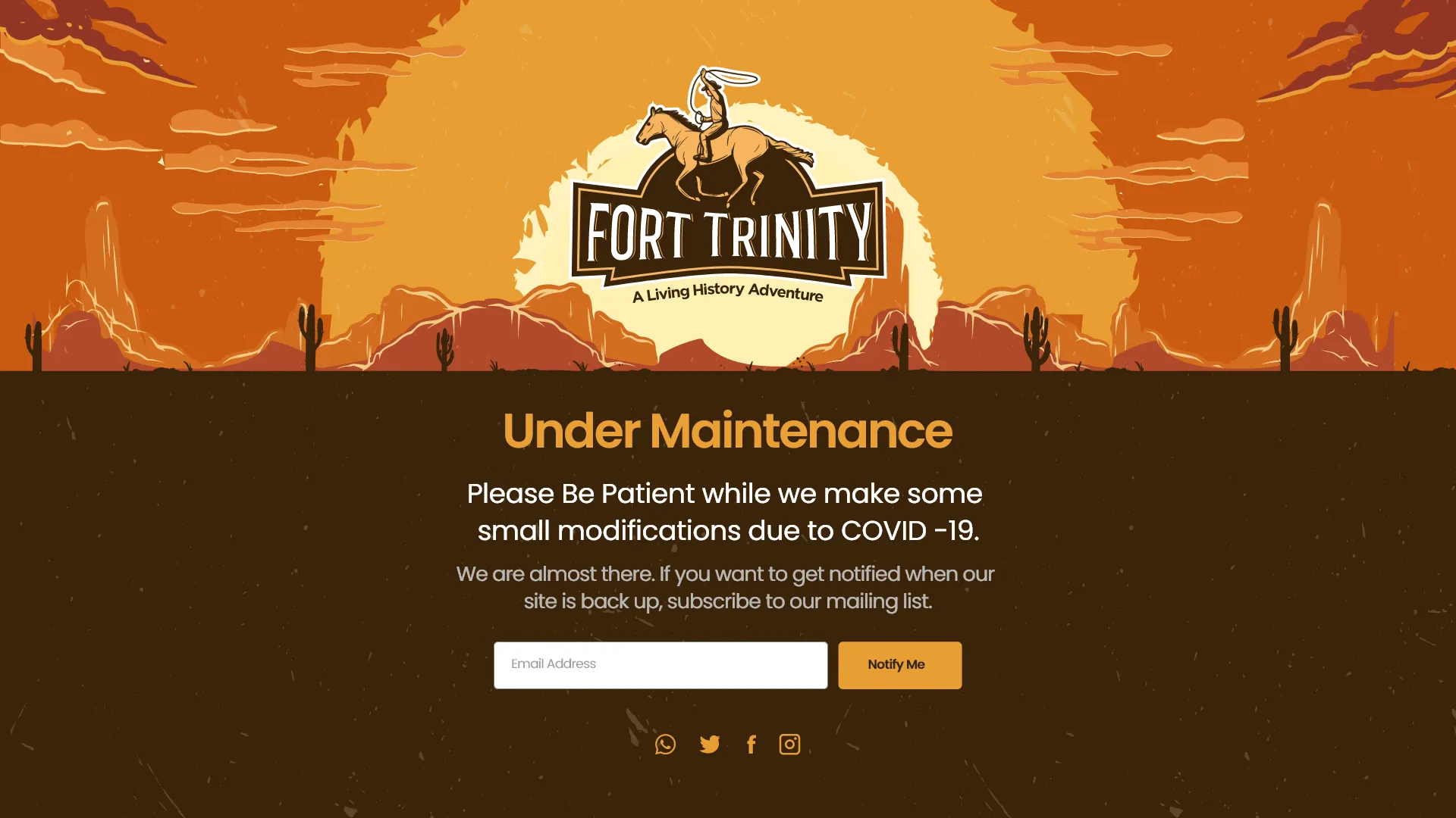 Fort Trinity Logo and Landing Page — screen 2