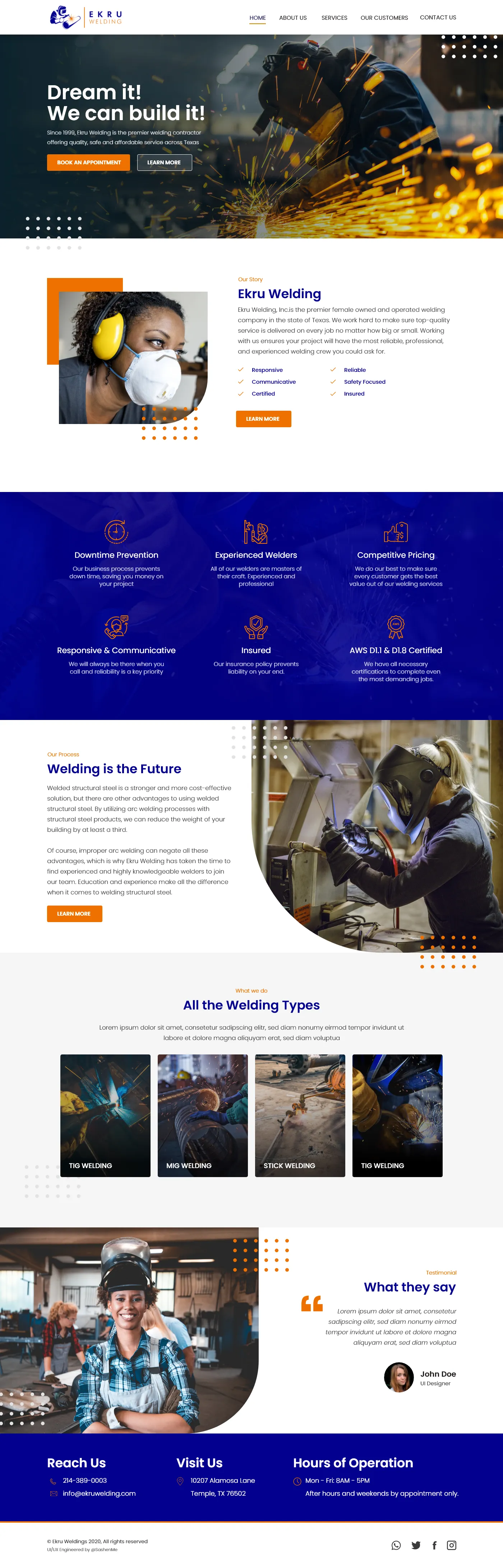 Ekru Welding UI and WordPress Theme — screen 2