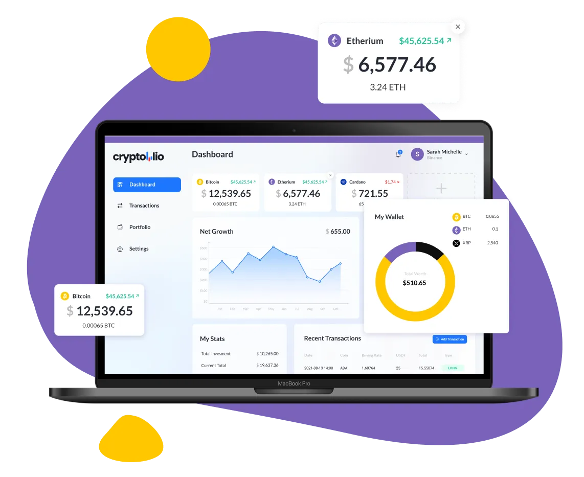 Crypto Currency Portfolio Platform — screen 2