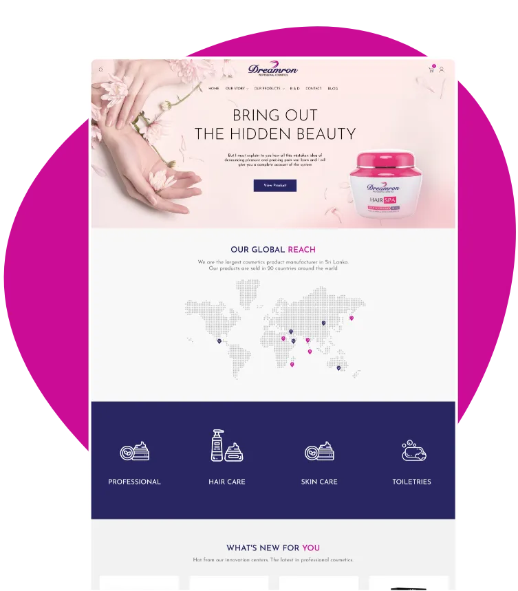 UI Concept for Dreamron Cosmetics — screen 2