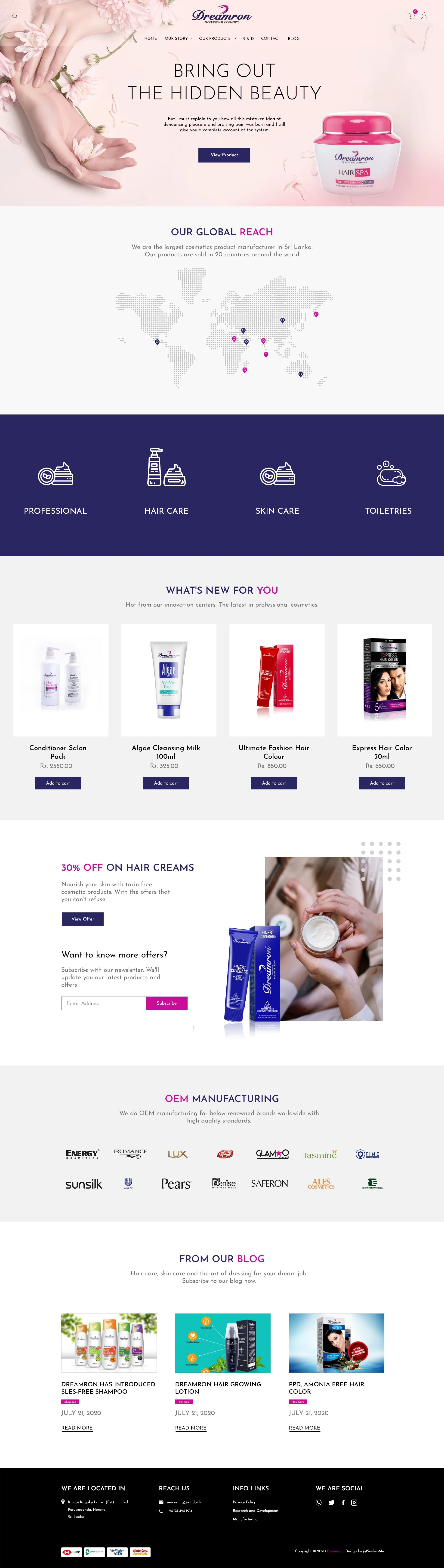 UI Concept for Dreamron Cosmetics — screen 3